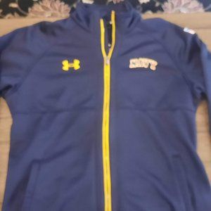 USNA Navy zip jacket under Armour Storm XL Loose
